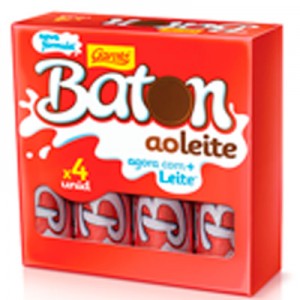 Garoto Baton ao Leite 4 unid