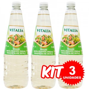Kit 3 Unidade Vinagre Vitalia Claro 750ml
