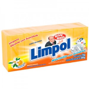 Bom Bril Limpol Sabão em Pedra Multiuso 200gx5 unidades
