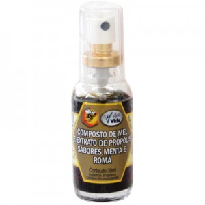 Composto de Mel E Extrato de Propolis Sabor Menta e Romã 30ml